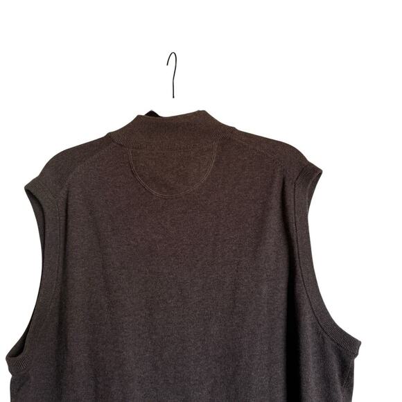 Daniel Cremieux Sz XL 1/4 Zip Sweater Vest Preppy Golf Dark Academia - Picture 9 of 10